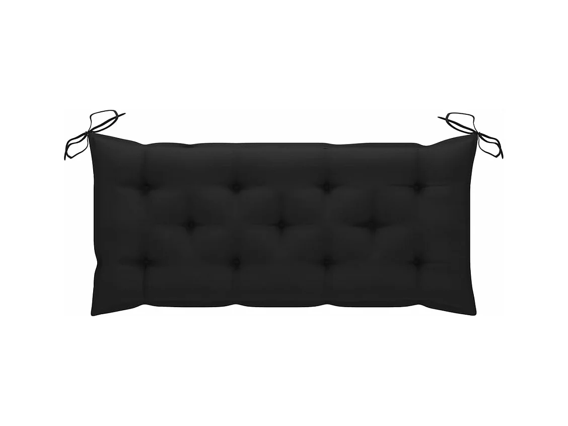 Tuinbank inklapbaar met kussen 118 cm bamboe