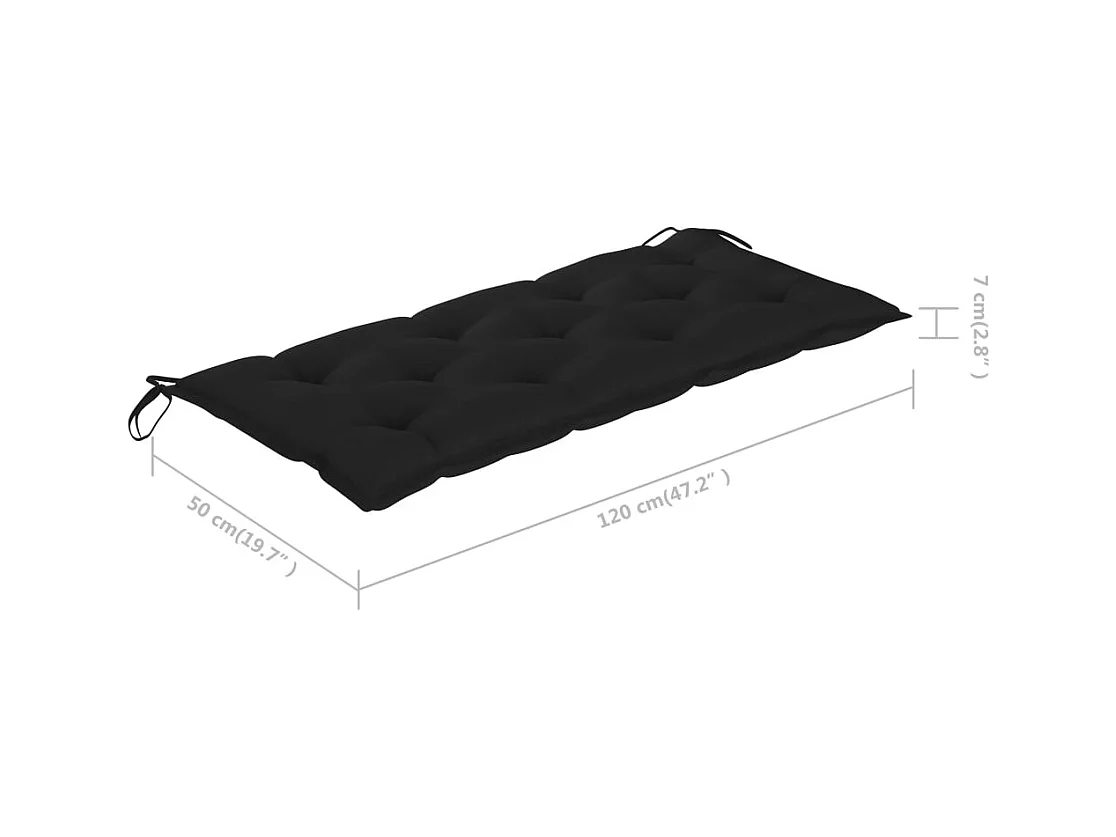 Tuinbank inklapbaar met kussen 118 cm bamboe