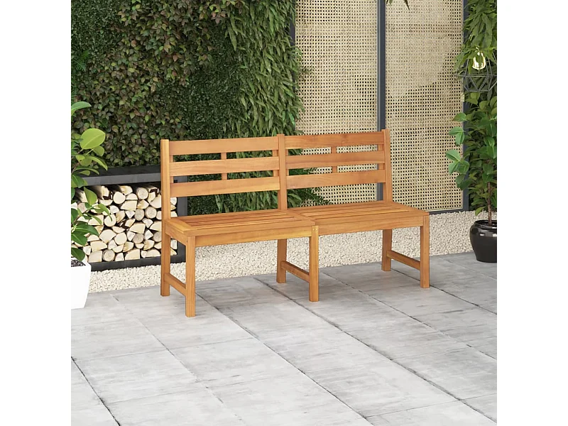 Banco de jardín de madera maciza de teca 150 cm