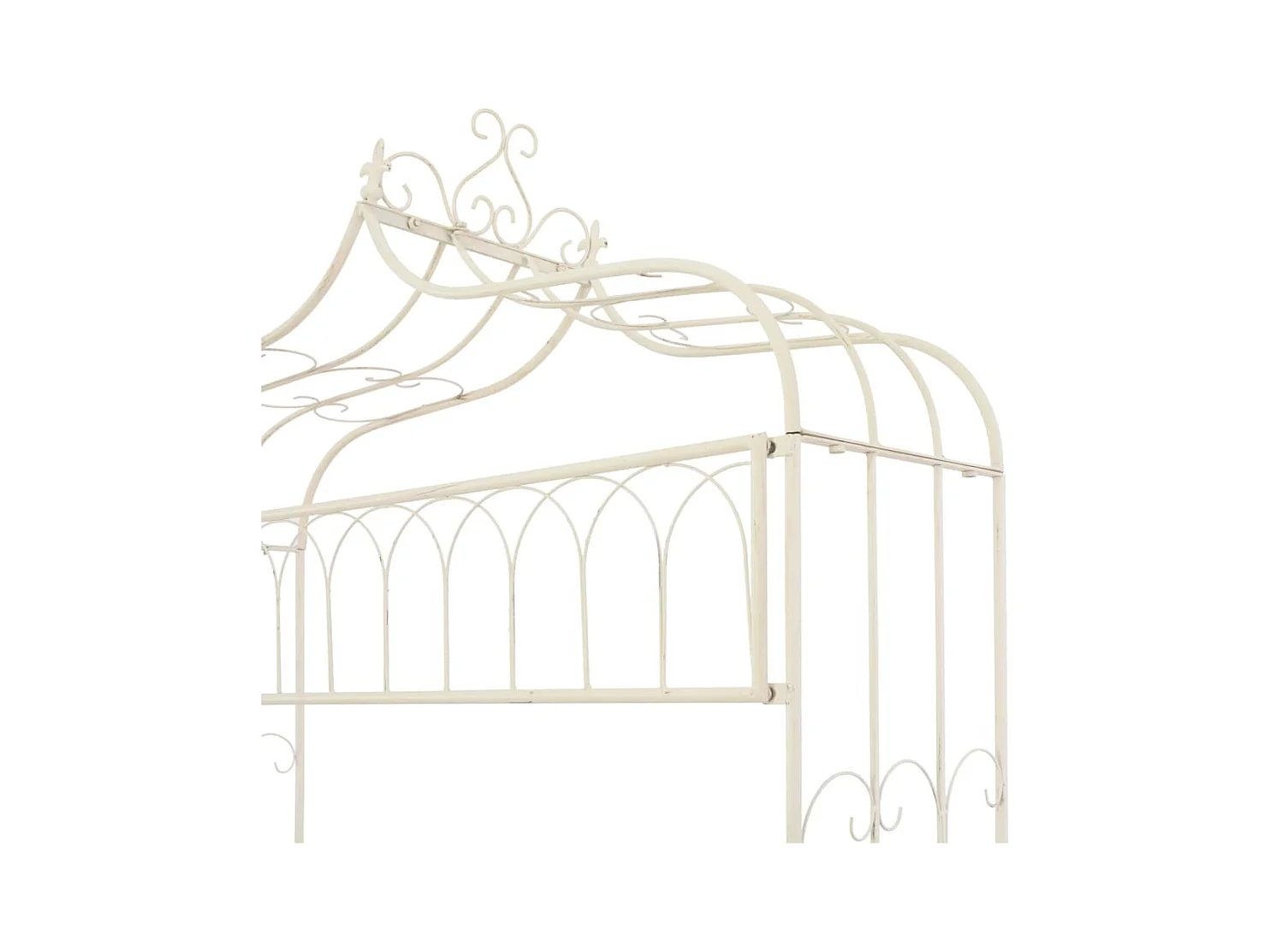 Banc de jardin 122 cm Fer Blanc antique