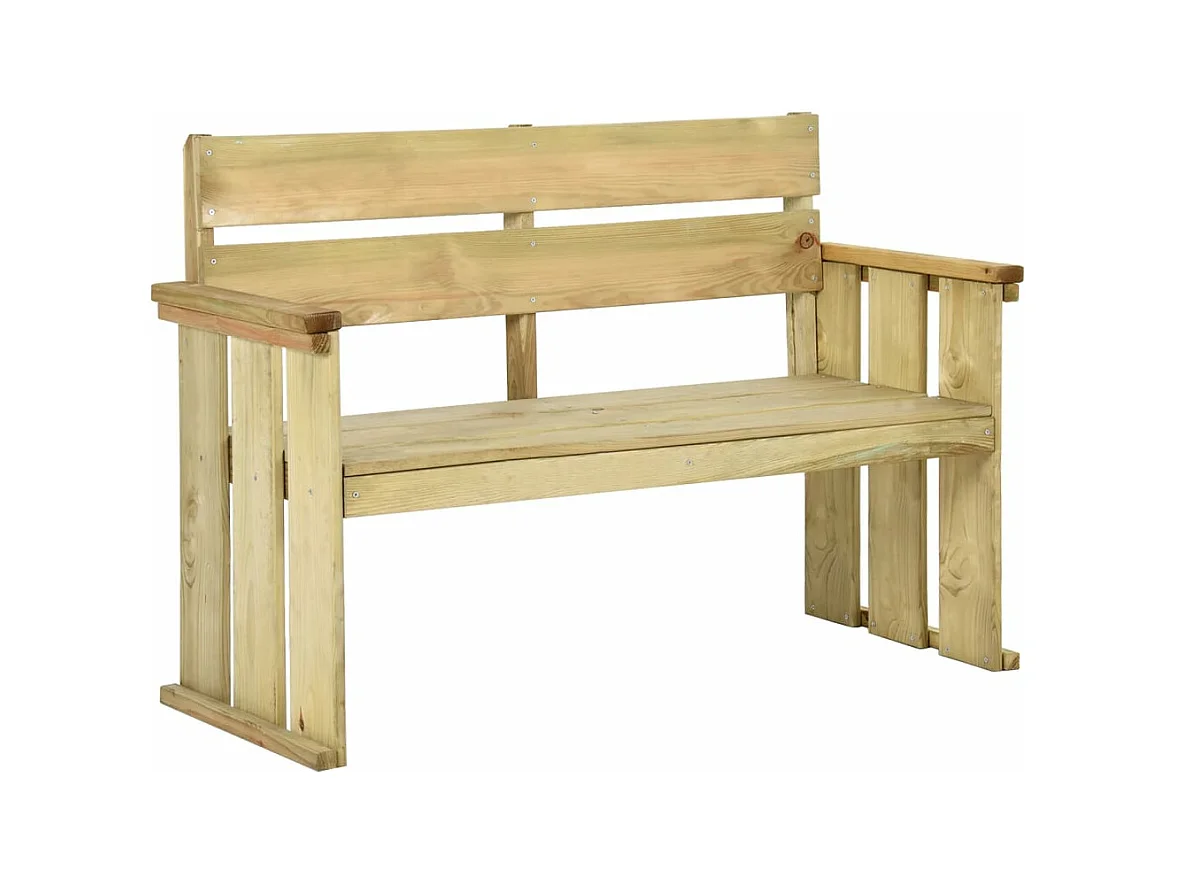 Banc de jardin 121 cm Bois de pin imprégné