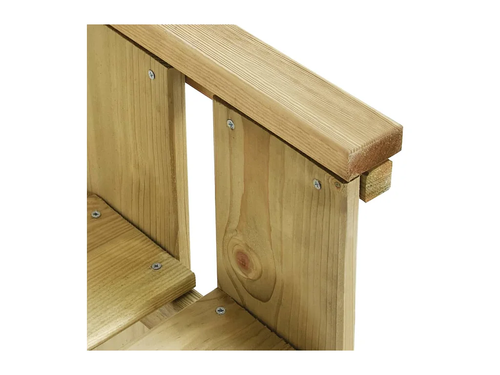 Banc de jardin 121 cm Bois de pin imprégné