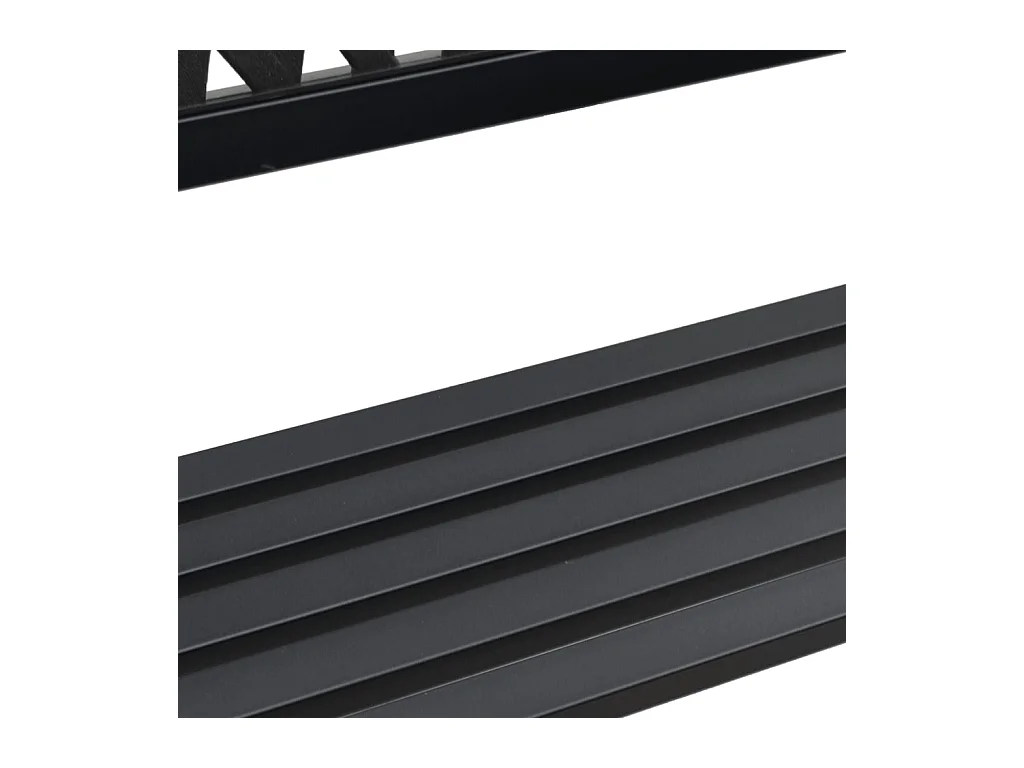 Banc de jardin Noir 120 cm Acier