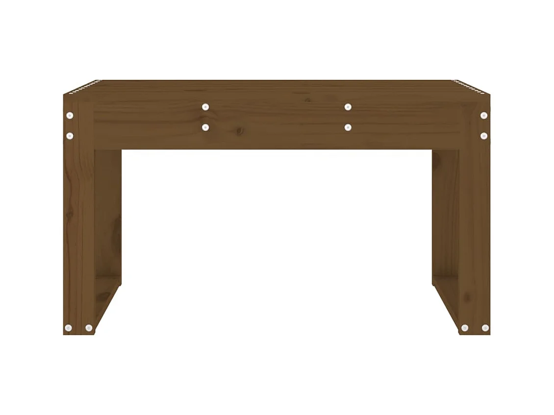 Banco de jardín madera maciza de pino marrón miel 80x38x45 cm