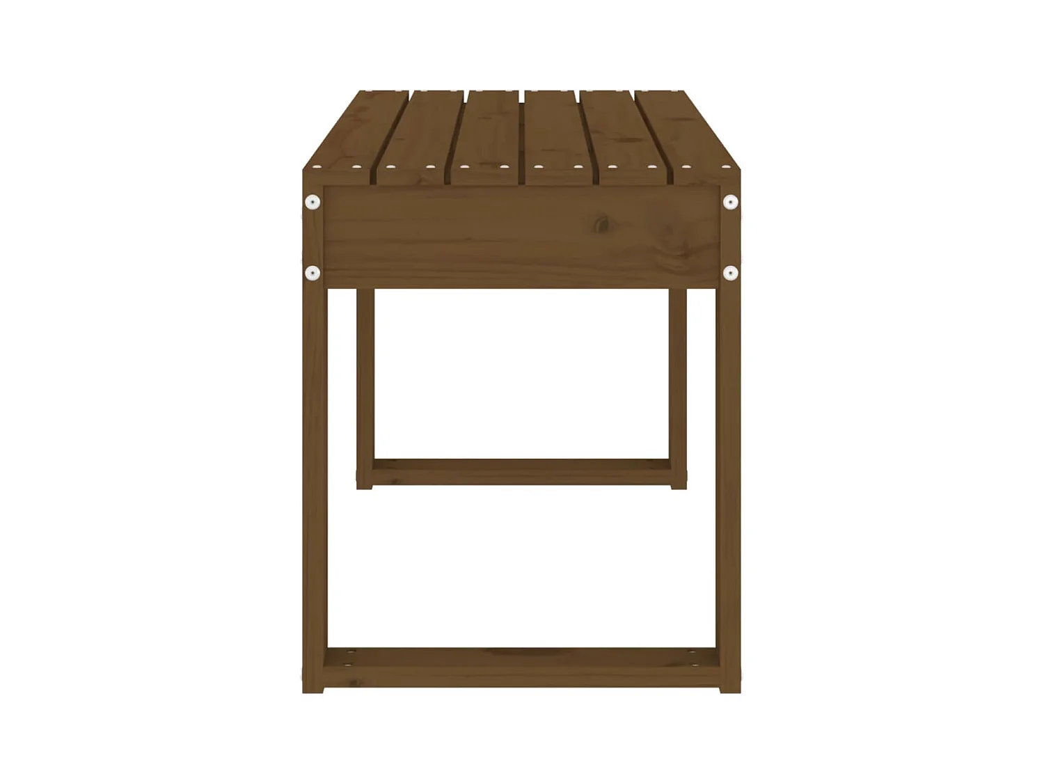 Banco de jardín madera maciza de pino marrón miel 80x38x45 cm