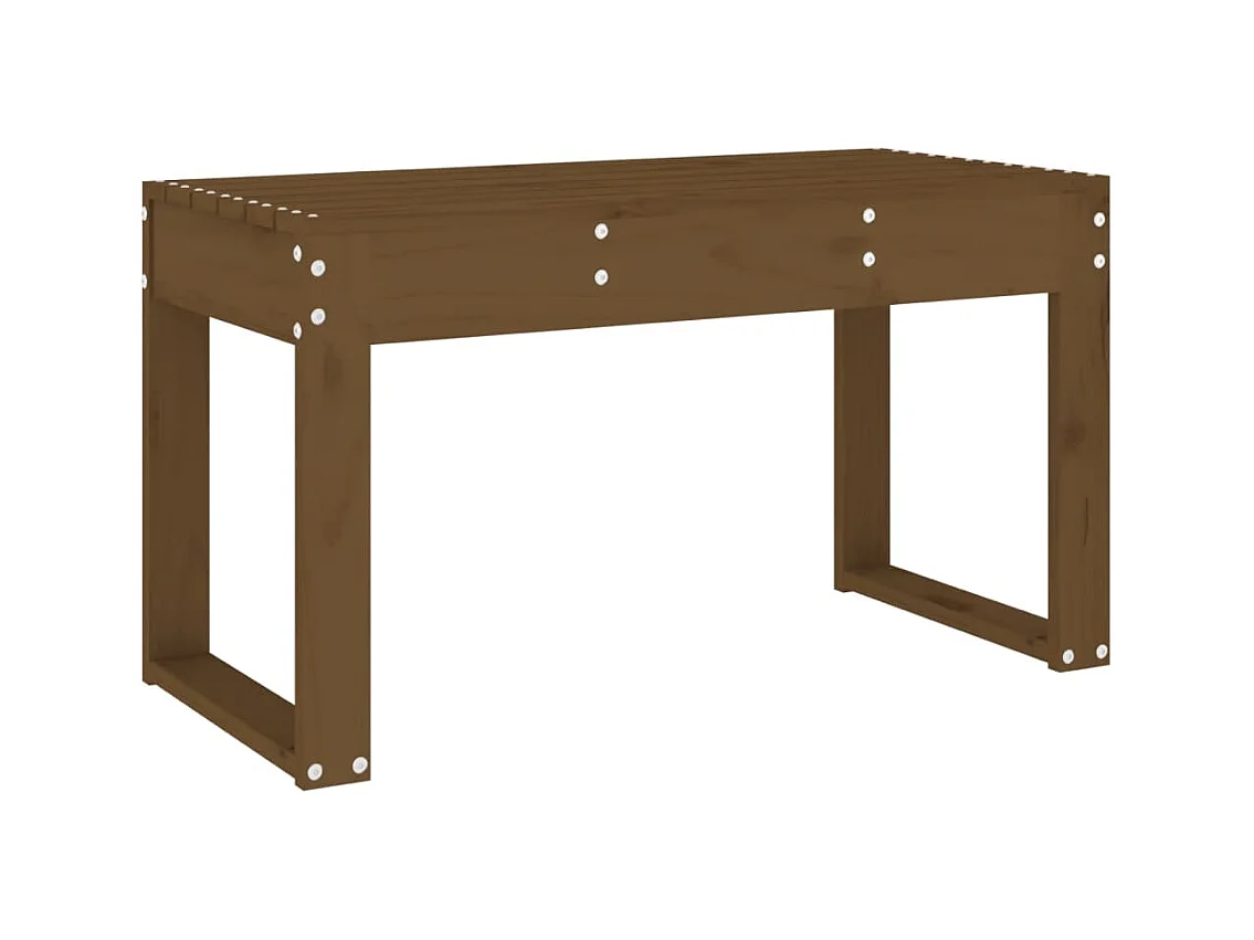 Banco de jardín madera maciza de pino marrón miel 80x38x45 cm