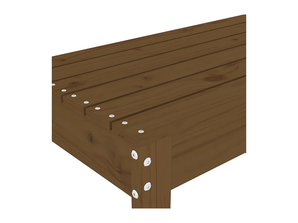 Banco de jardín madera maciza de pino marrón miel 80x38x45 cm