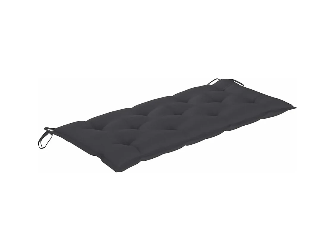 Banc de jardin pliable avec coussin 118 cm Bambou