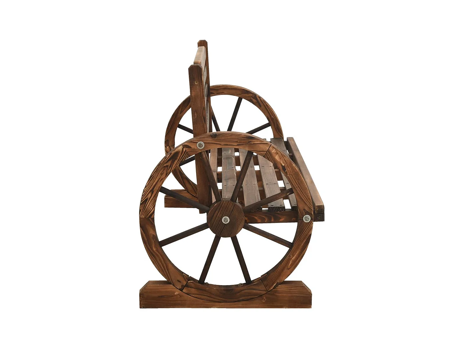 Banco de jardín de madera maciza de abeto 112 cm