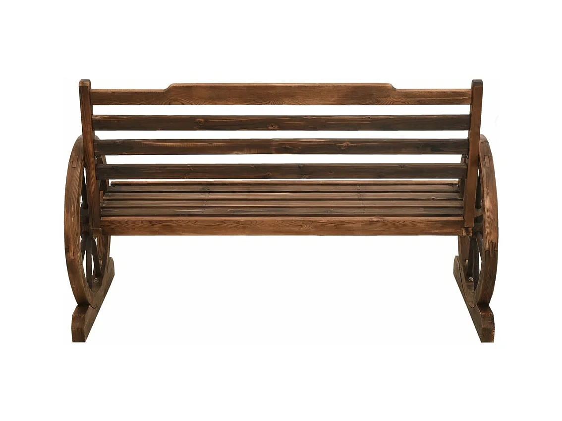 Banco de jardín de madera maciza de abeto 112 cm