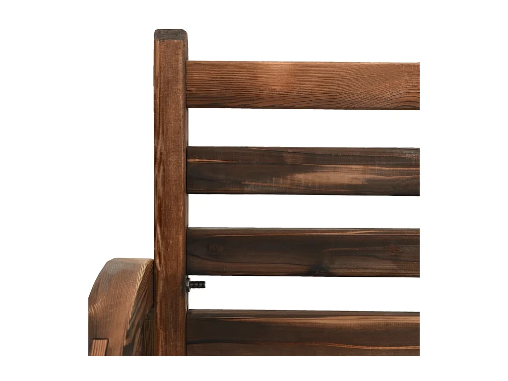 Banco de jardín de madera maciza de abeto 112 cm