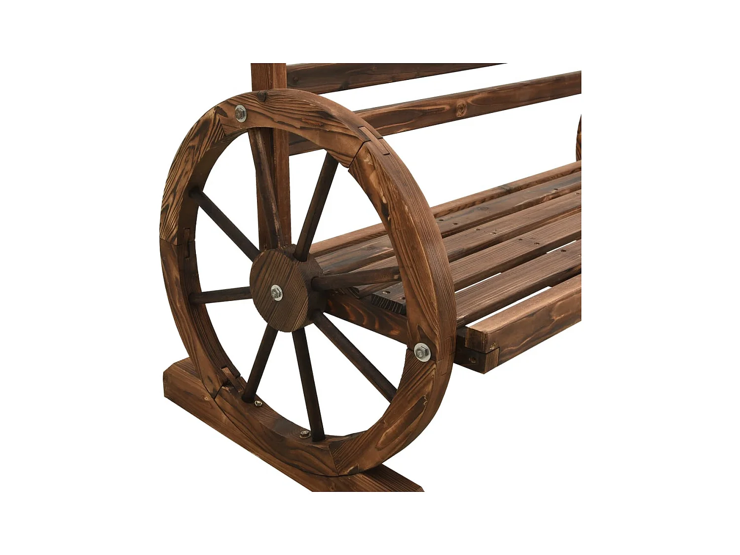 Banco de jardín de madera maciza de abeto 112 cm