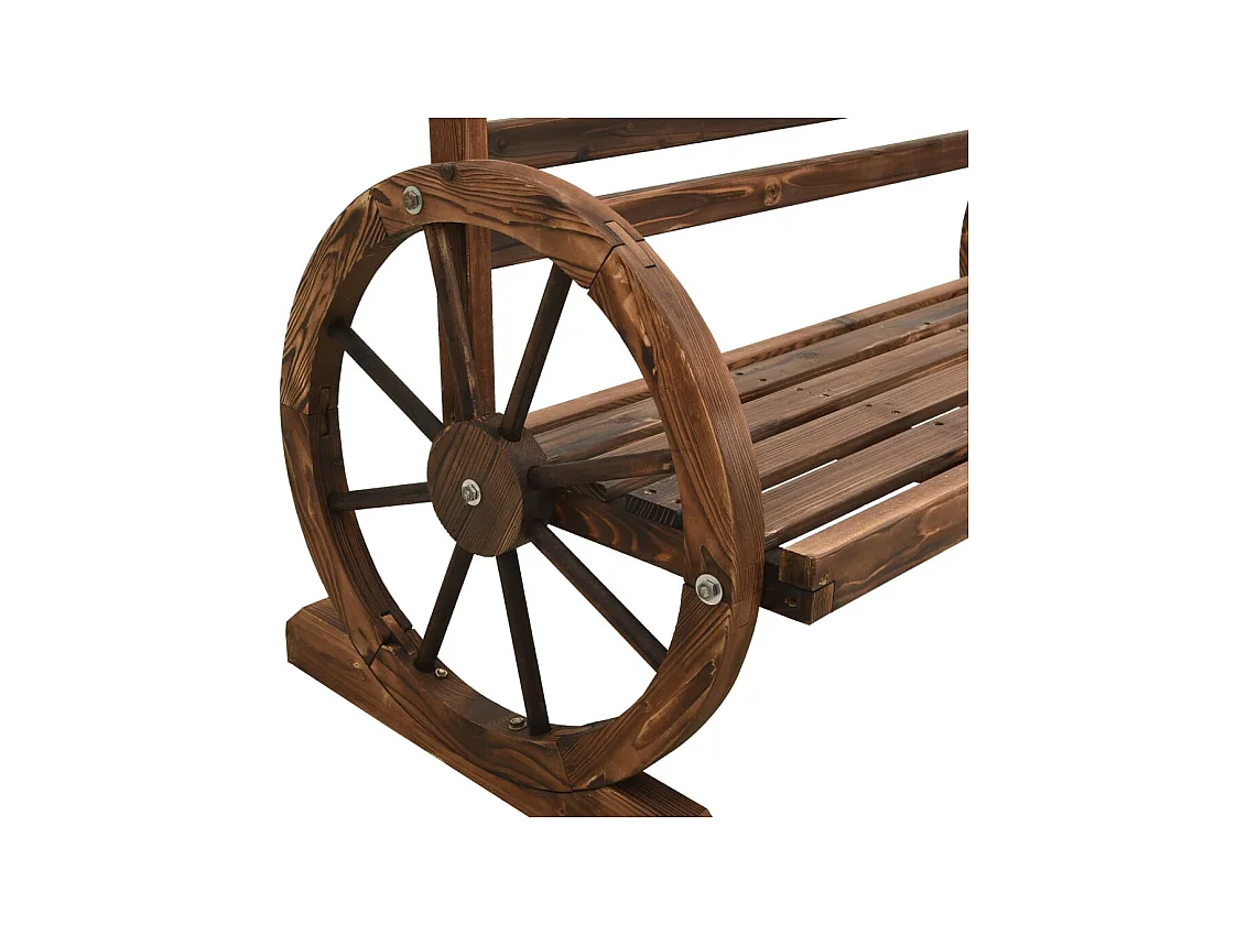 Banco de jardín de madera maciza de abeto 112 cm