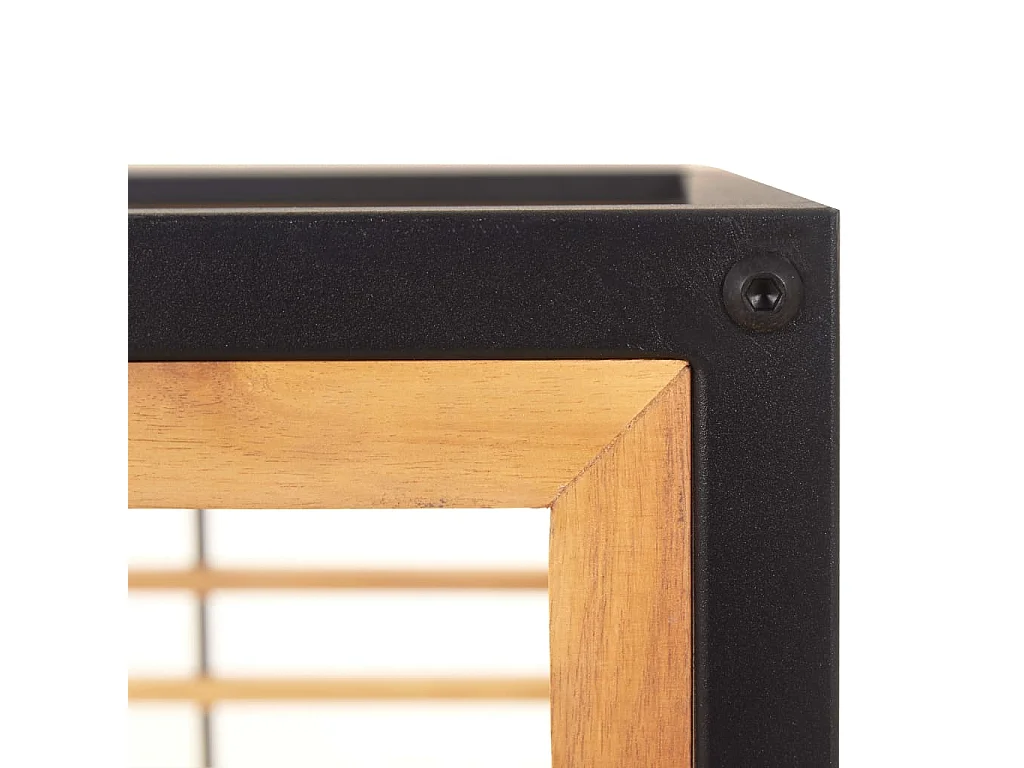 Banco jardim com almofadões 136 cm acácia maciça cinzento-escuro