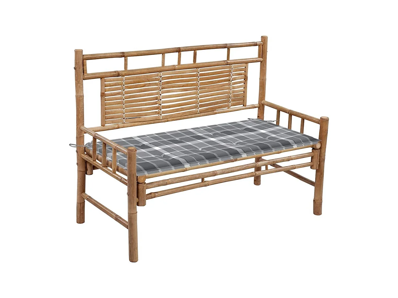 Banco de jardim com almofadão 120 cm bambu