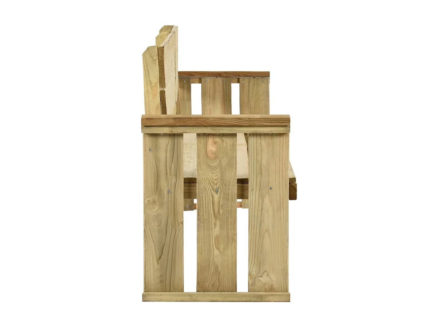 Banco de jardín de madera de pino impregnada 172 cm