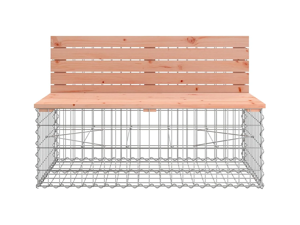Banc de jardin avec panier en gabion bois massif de douglas