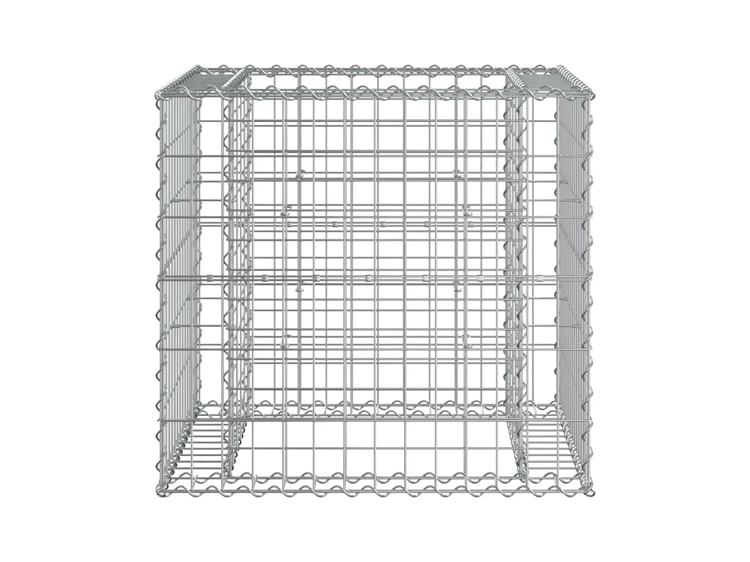 Banc de jardin avec panier en gabion bois massif de douglas