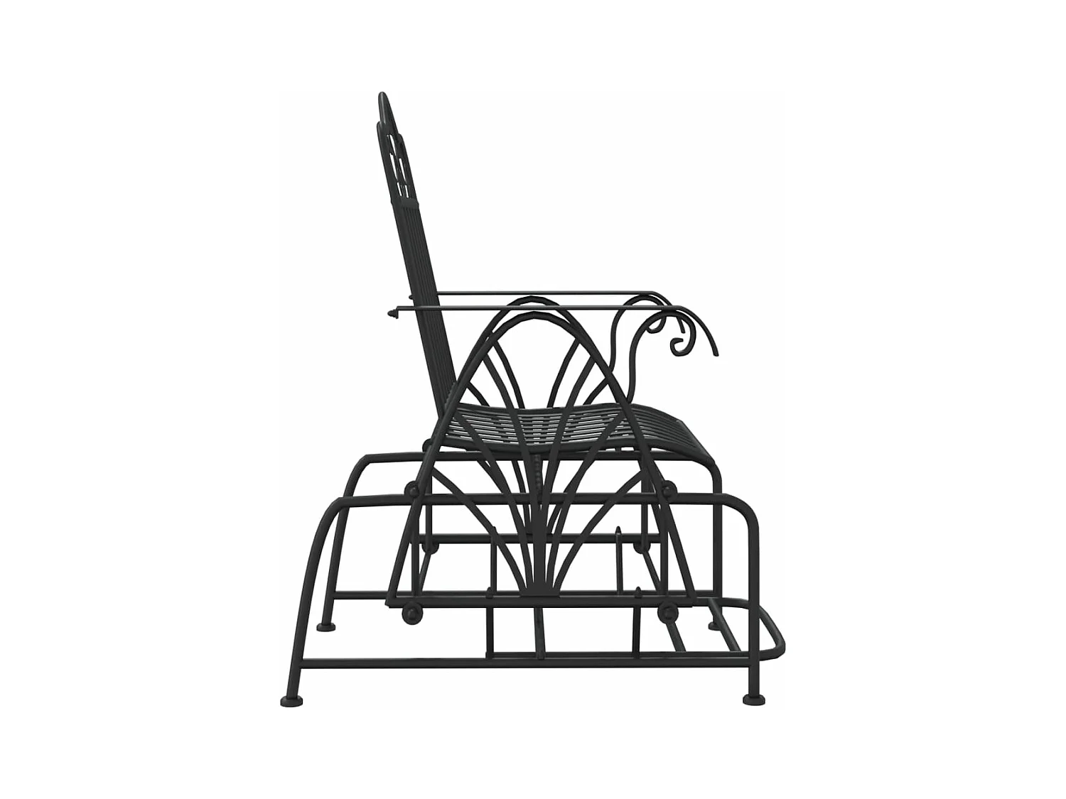 Banc coulissant 61 cm Noir Acier