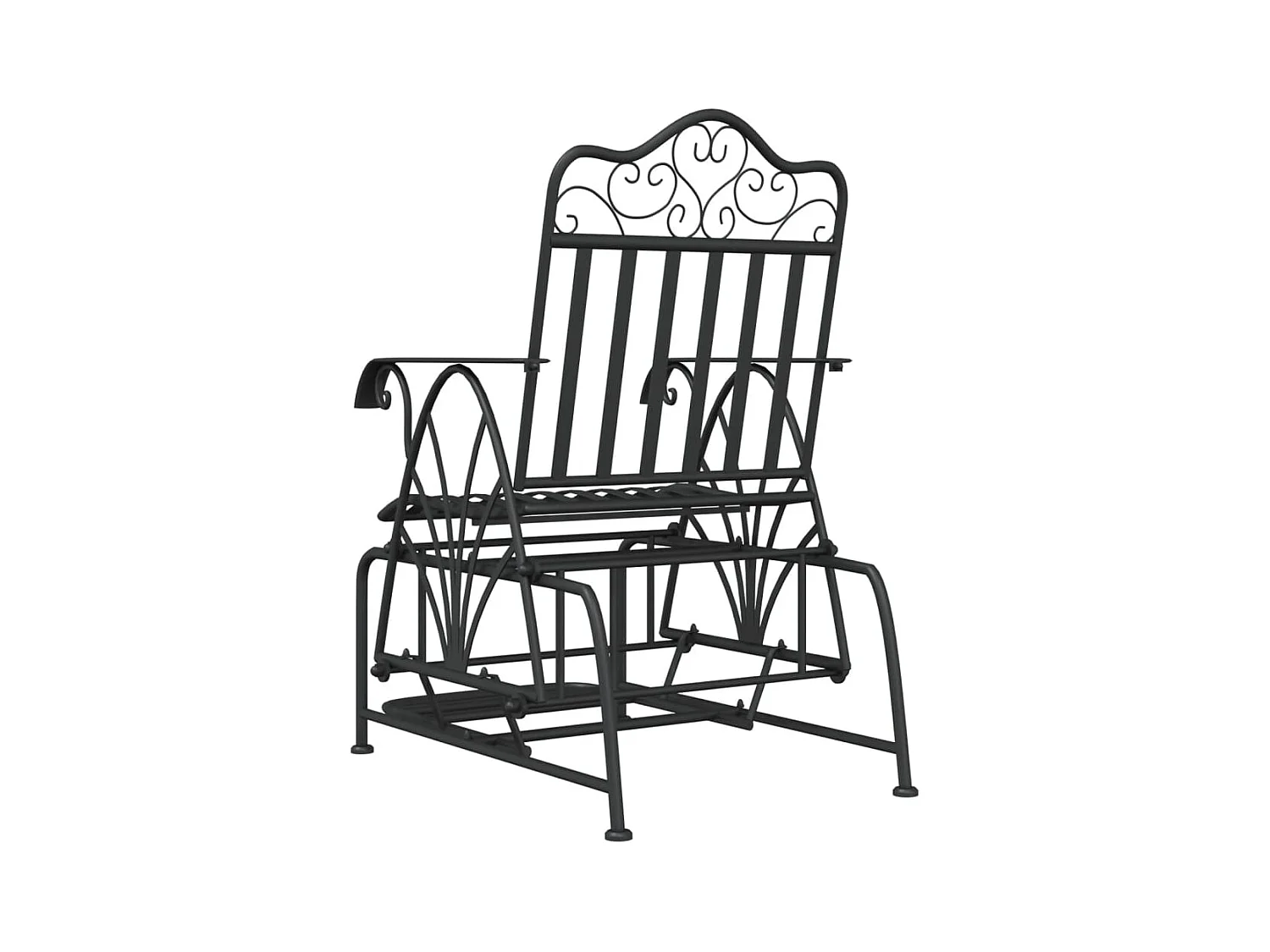 Banc coulissant 61 cm Noir Acier