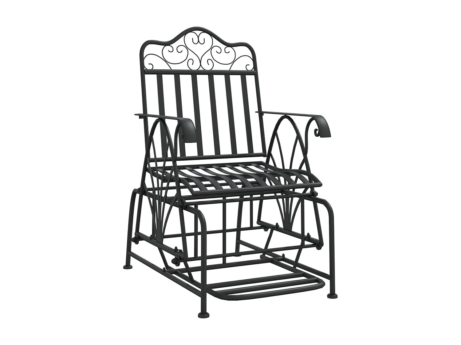 Banc coulissant 61 cm Noir Acier