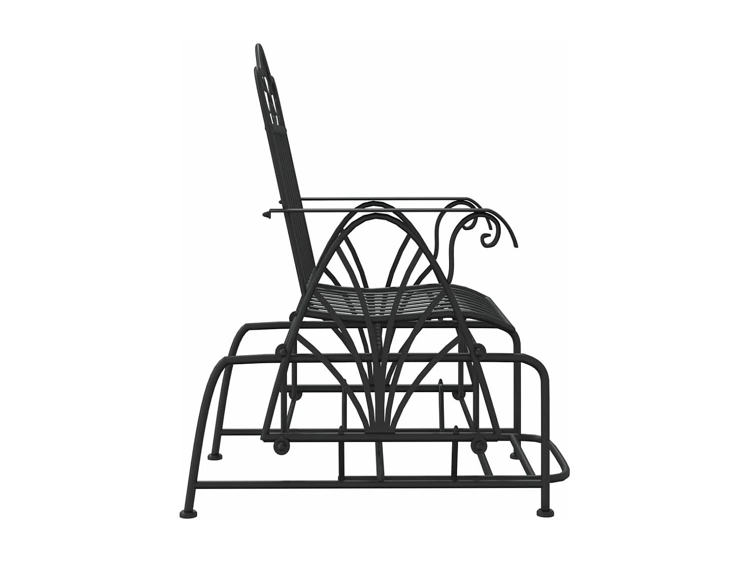 Banc coulissant 61 cm Noir Acier