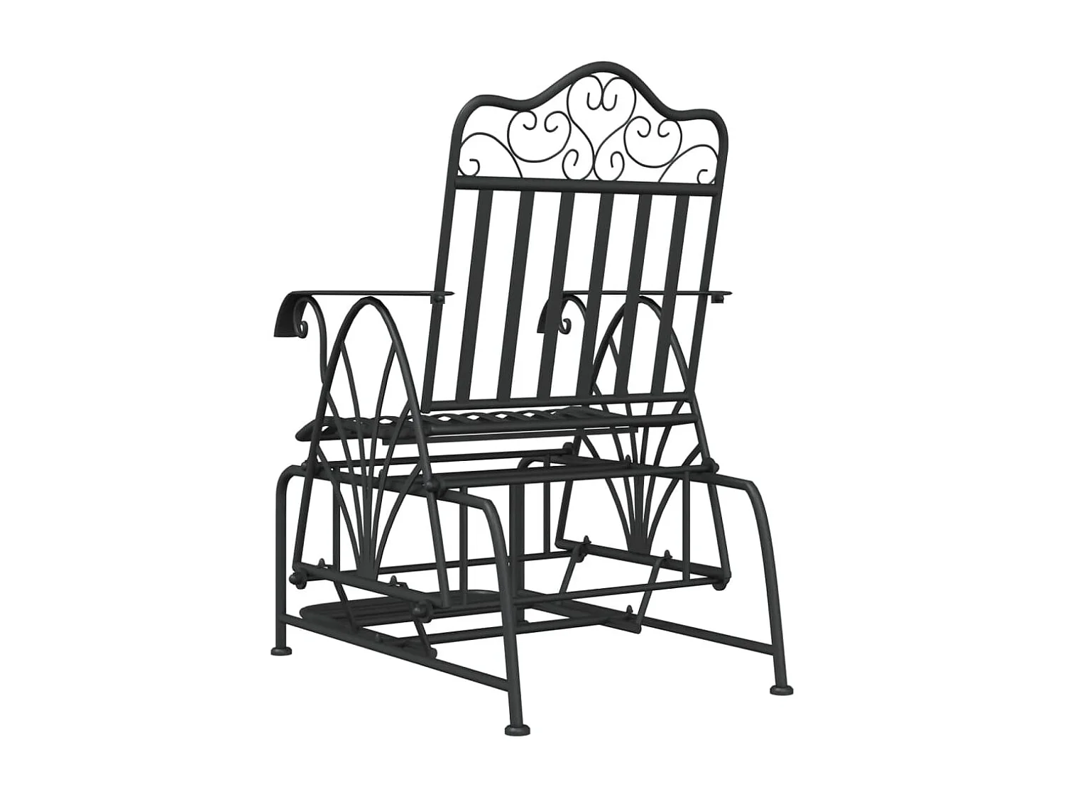 Banc coulissant 61 cm Noir Acier