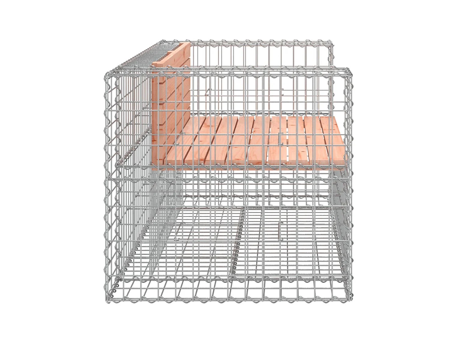 Banc jardin design gabion 143x71x65,5 cm bois massif de douglas