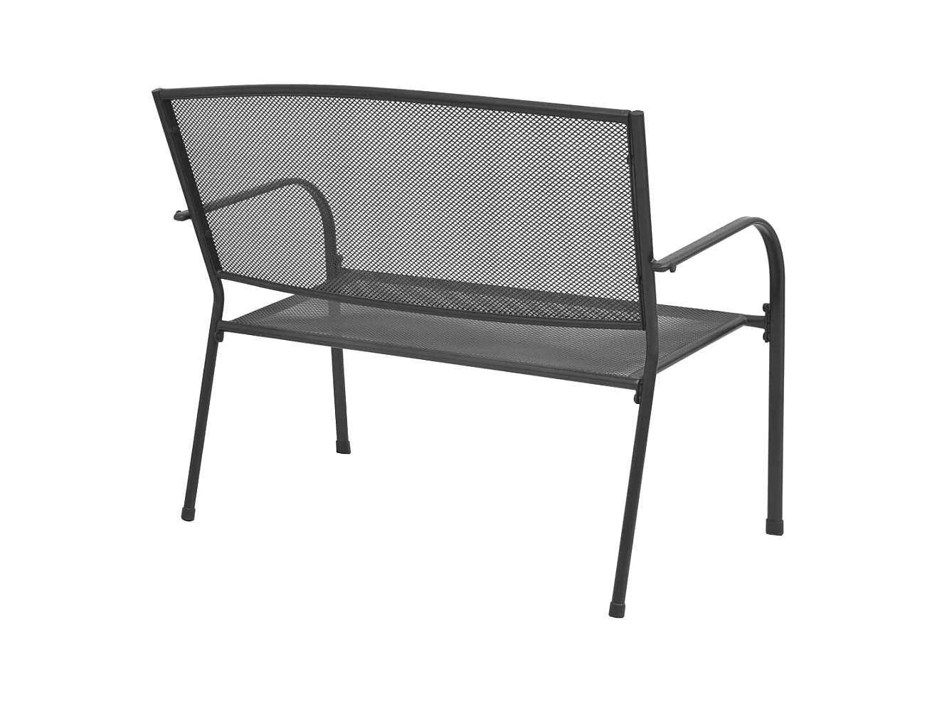 Banc de jardin 108 cm Acier et maille Anthracite