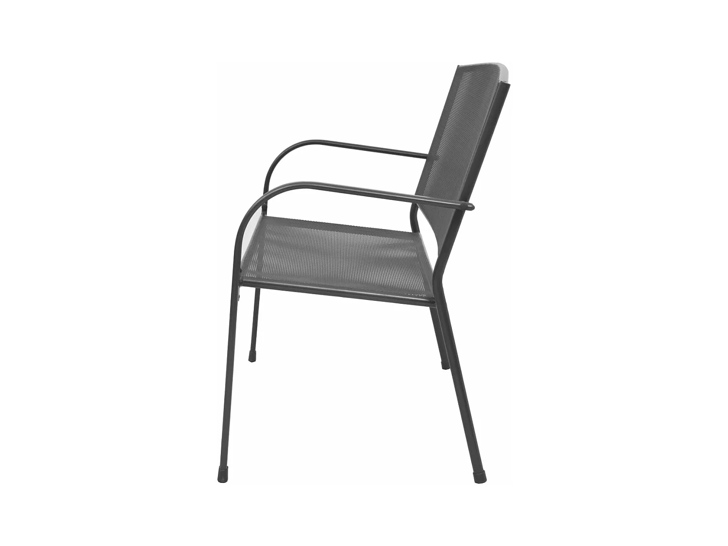 Banc de jardin 108 cm Acier et maille Anthracite