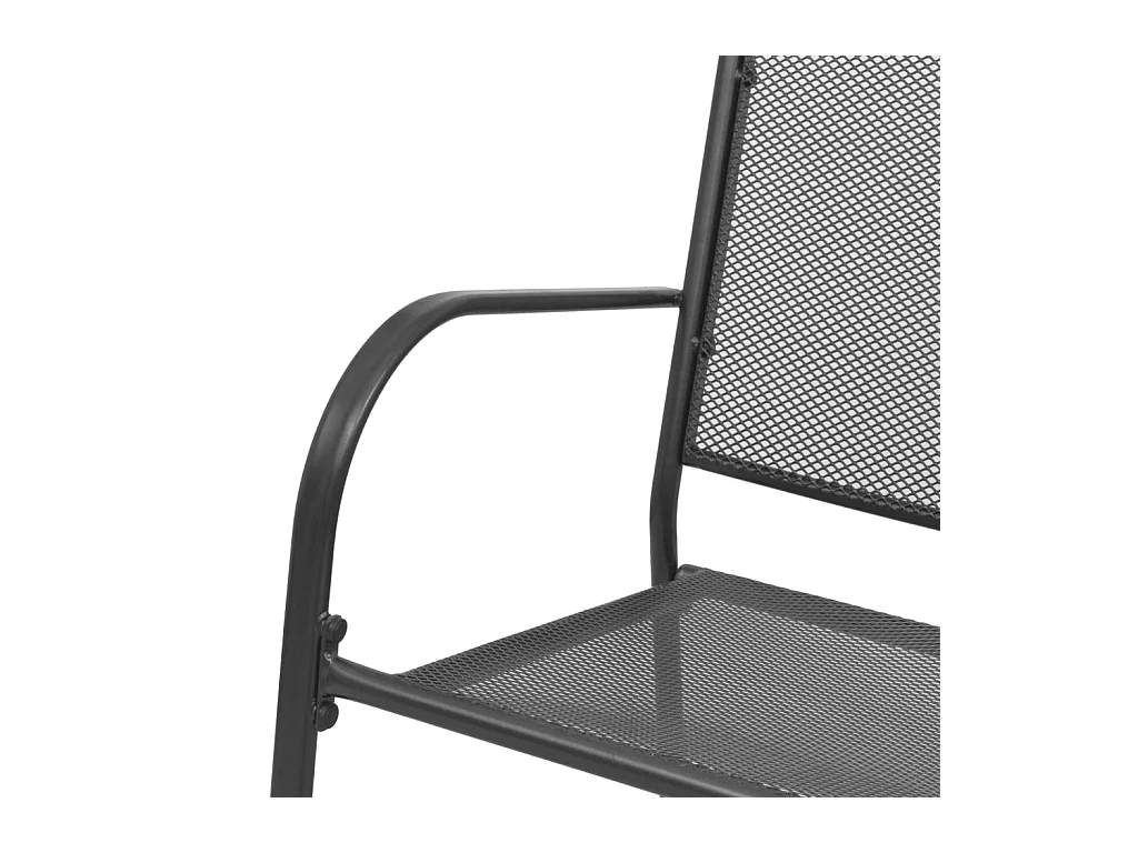 Banc de jardin 108 cm Acier et maille Anthracite