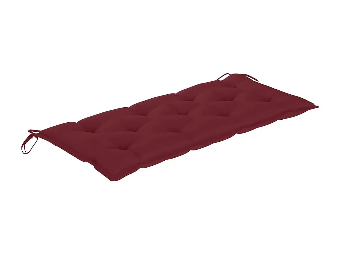 Banco de jardín plegable con cojín bambú 118 cm