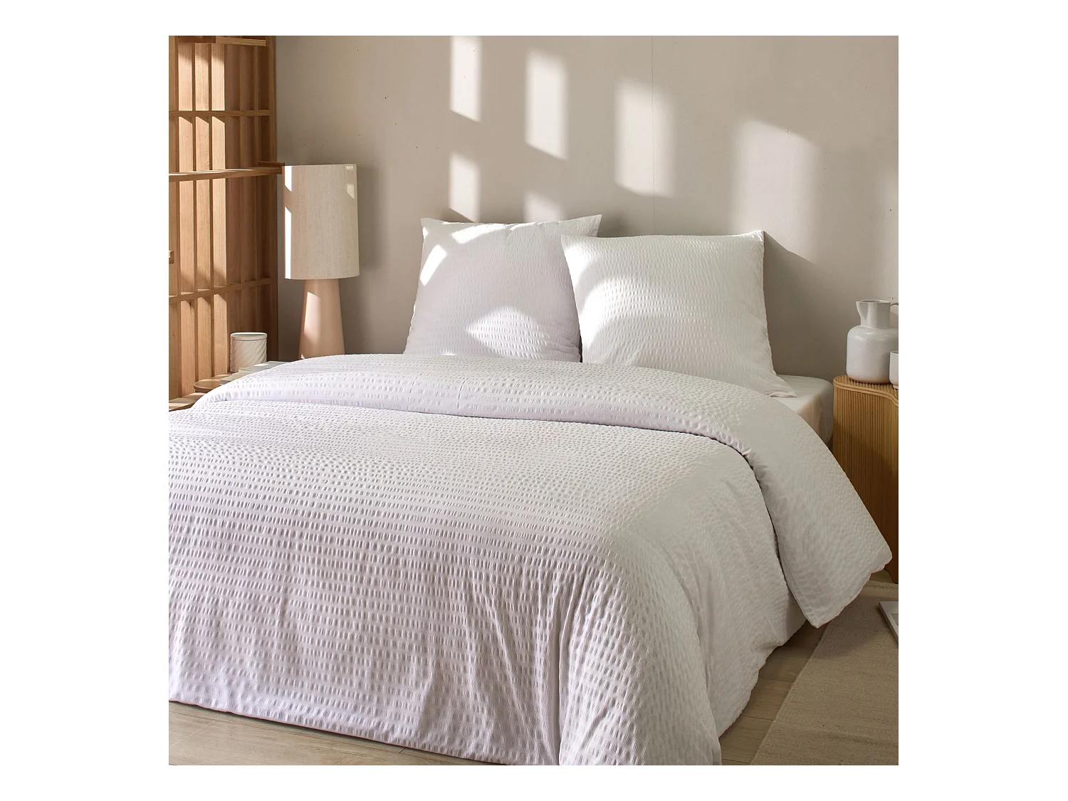 Parure de lit Seersucker 260x240 cm