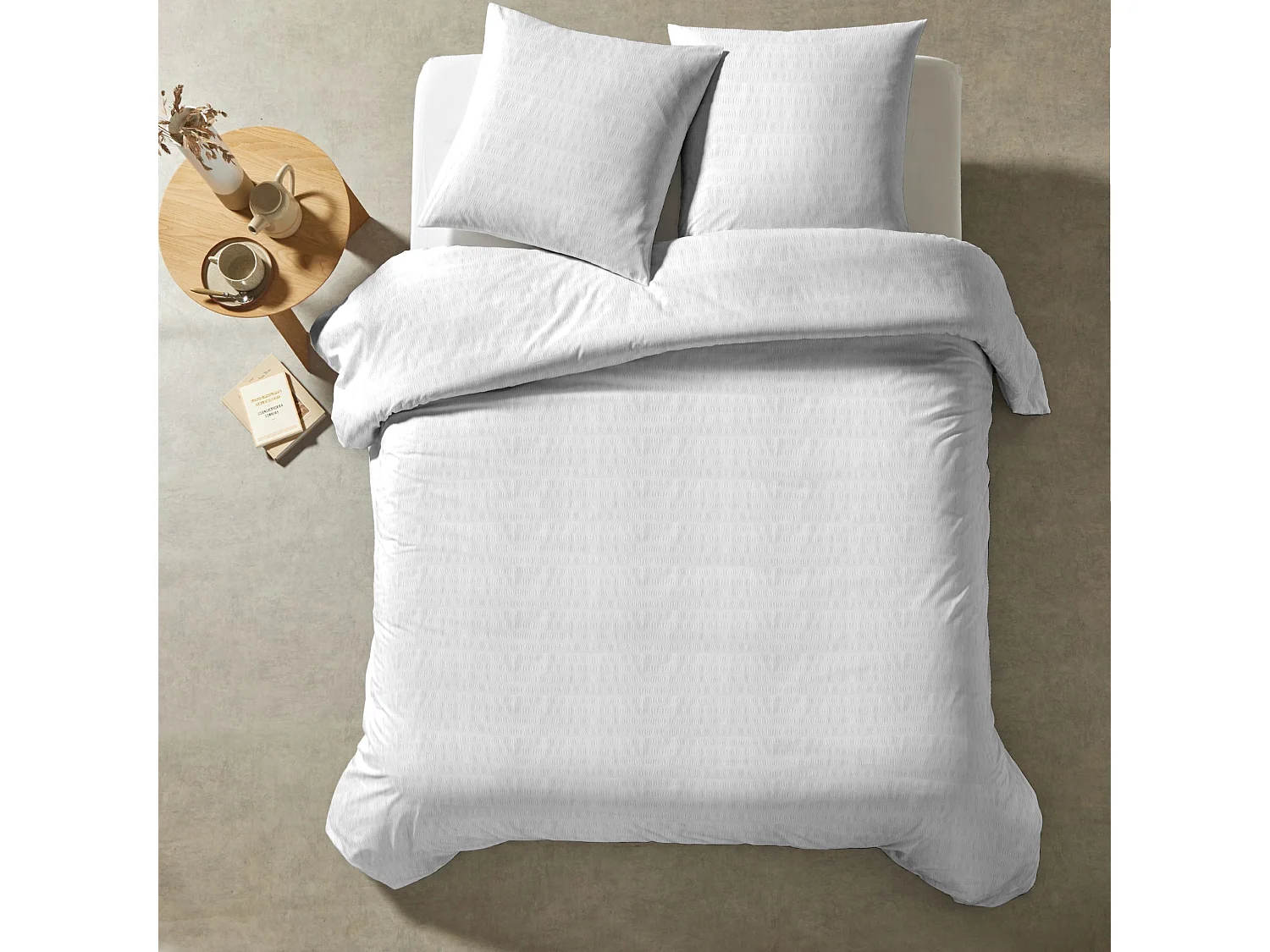 Parure de lit Seersucker 260x240 cm