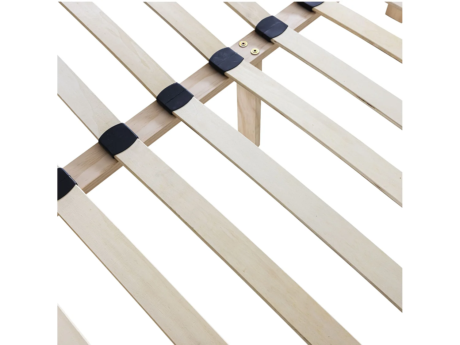 Lit adulte en pin massif tête de lit cannage ANNA 140x200 + set de 2 chevets cannage - ANNA