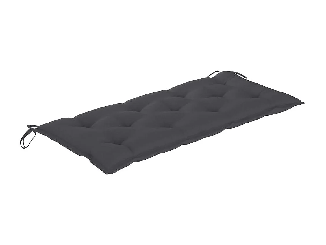 Banc de jardin empilable et coussin 128,5cm Bois de teck massif