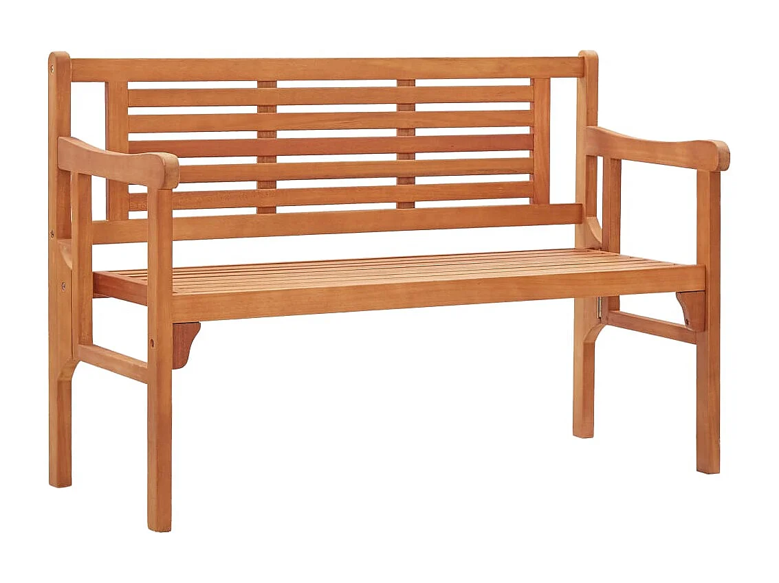 Banco de jardín plegable madera maciza de eucalipto 120 cm
