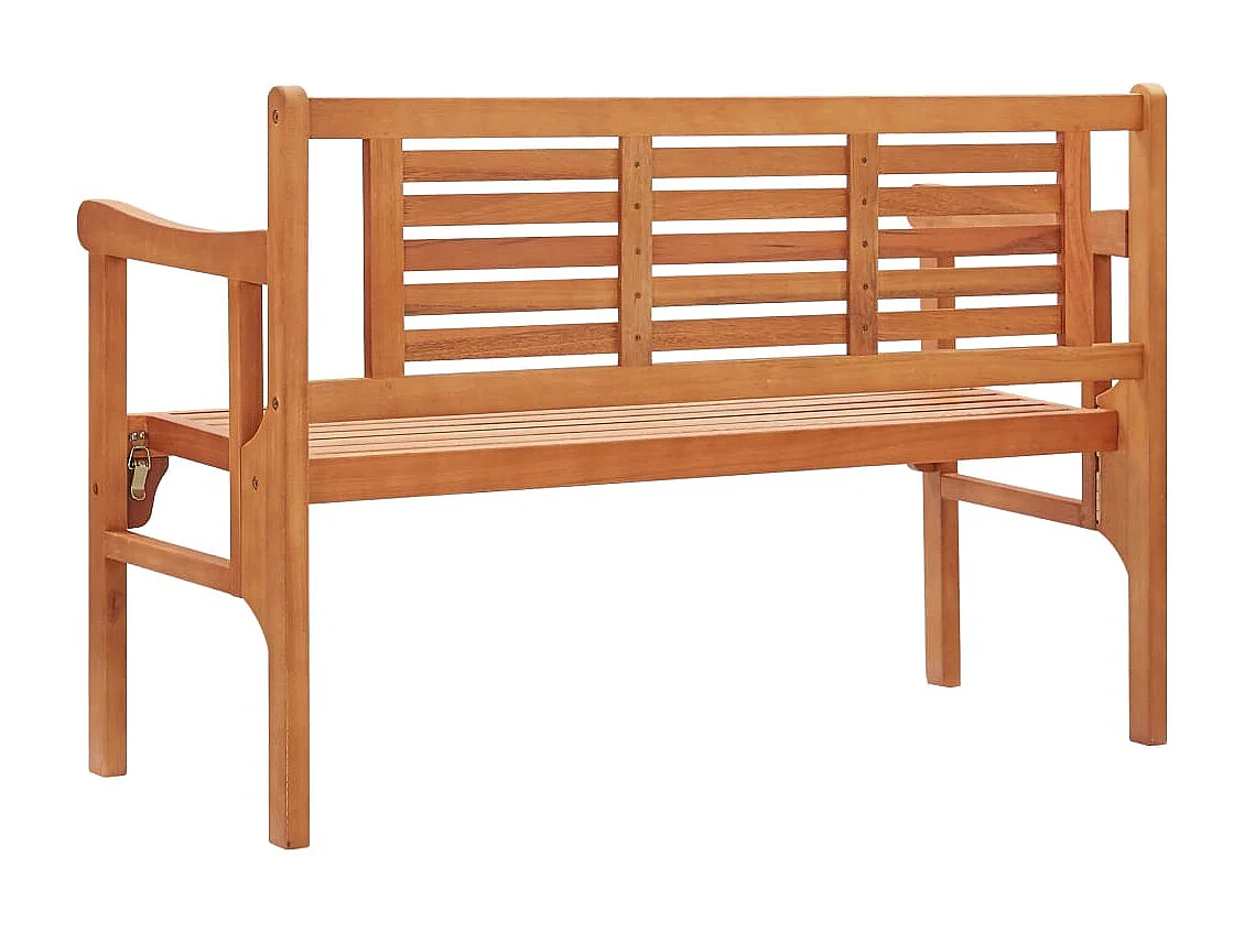 Banco de jardín plegable madera maciza de eucalipto 120 cm
