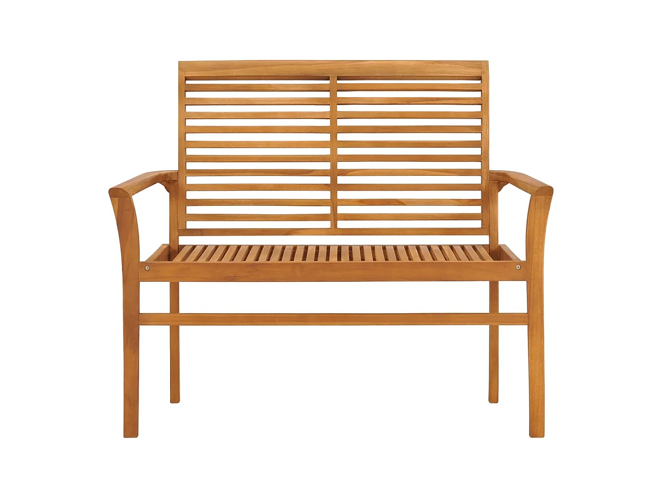 Banc de jardin avec coussin bleu 112 cm Bois de teck massif