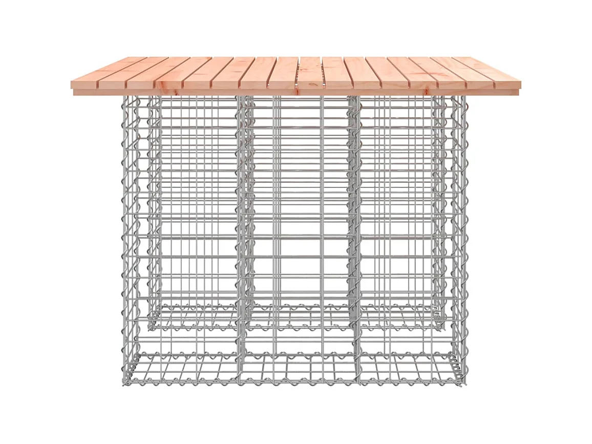 Banc jardin design gabion 100x102x72 cm bois massif de douglas