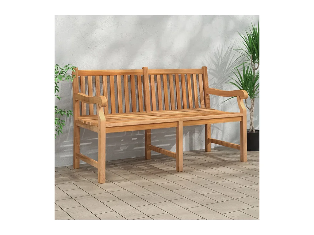 Banc de jardin 150 cm Bois de teck massif