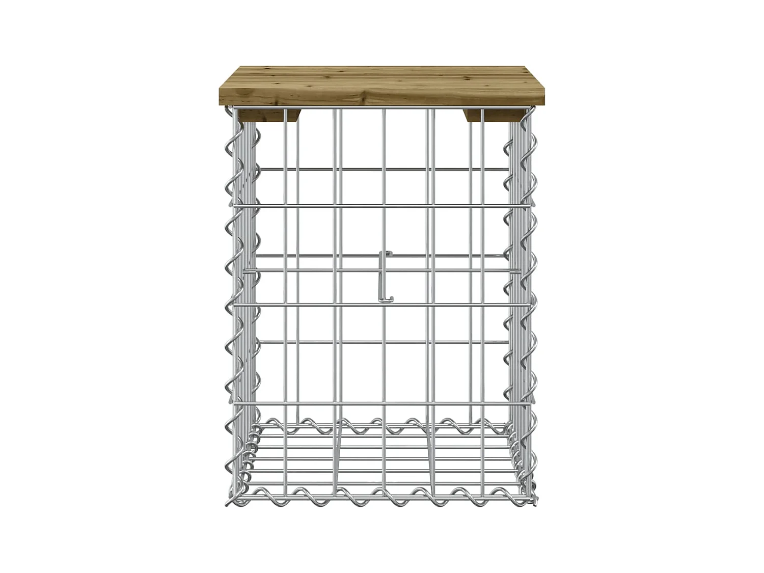 Banco de jardim com design gabião 33x31x42 cm pinho impregnado