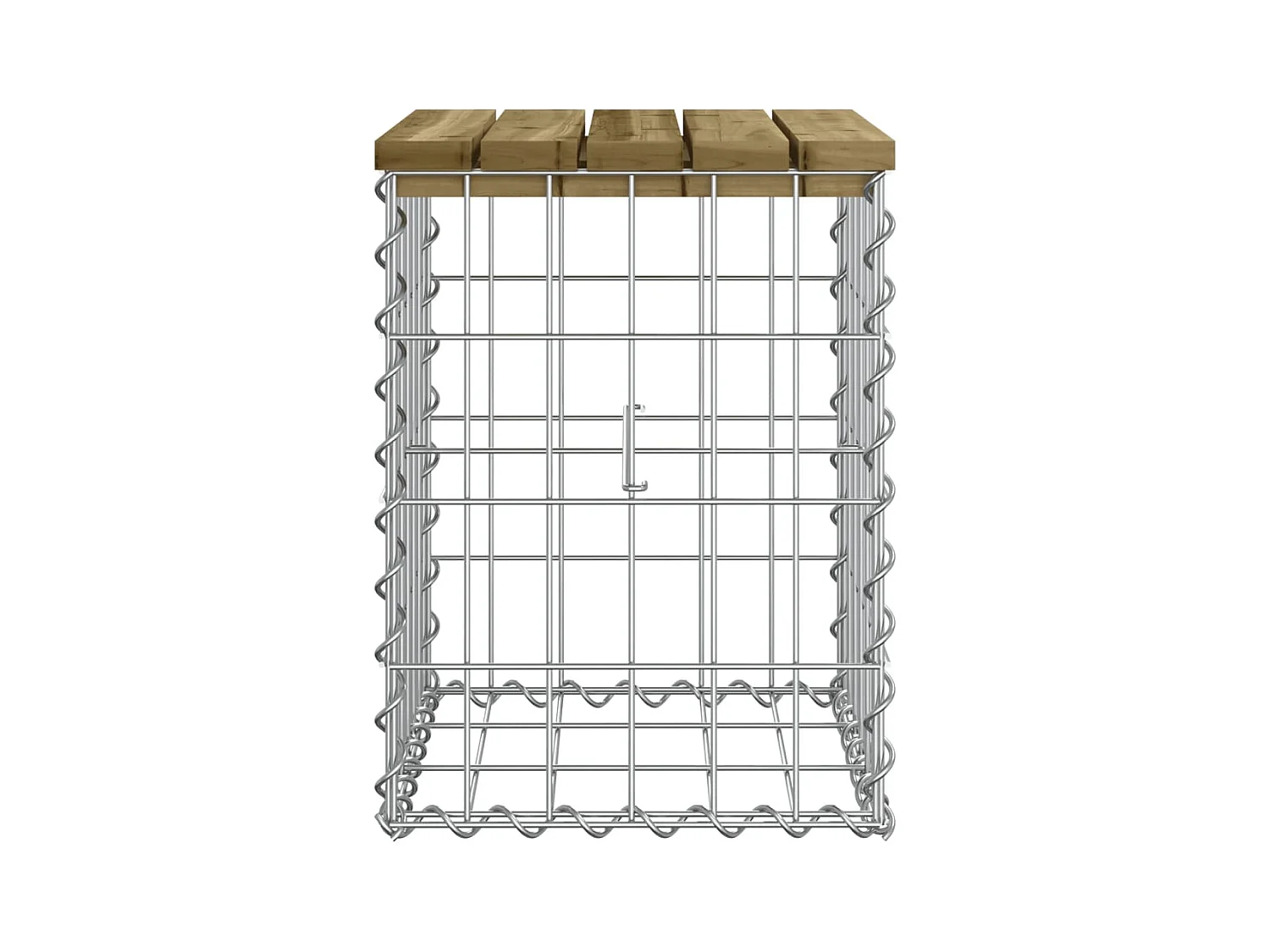 Banco de jardim com design gabião 33x31x42 cm pinho impregnado