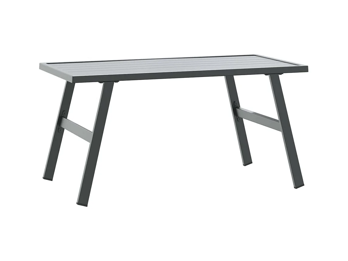 Bancs de jardin avec coussins lot de 4 acier enduit de poudre