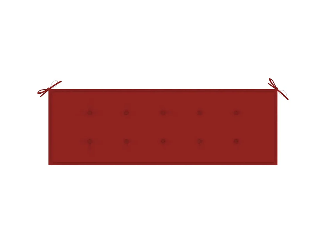 Banc de jardin empilable et coussin 159 cm Bois de teck massif