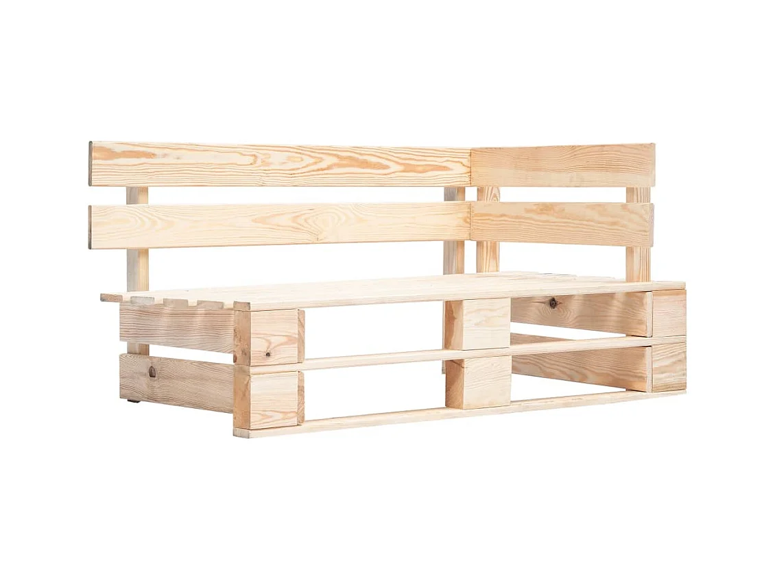 Banc d'angle palette de jardin bois