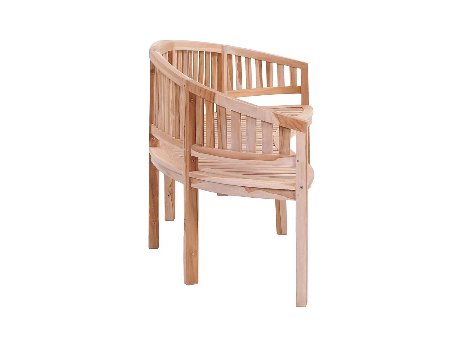 Banc de jardin en forme de banane 200 cm Bois de teck solide