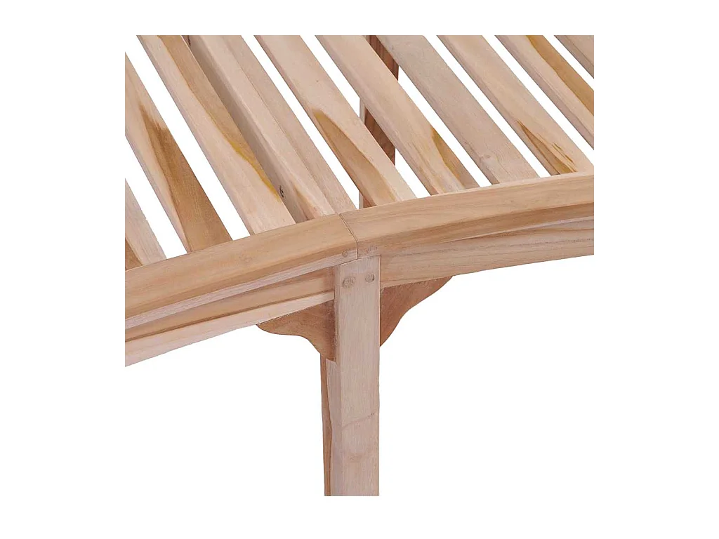 Banc de jardin en forme de banane 200 cm Bois de teck solide