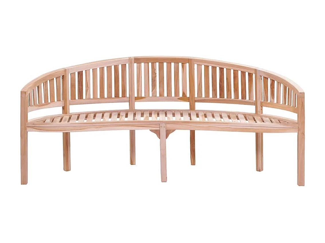 Banc de jardin en forme de banane 200 cm Bois de teck solide