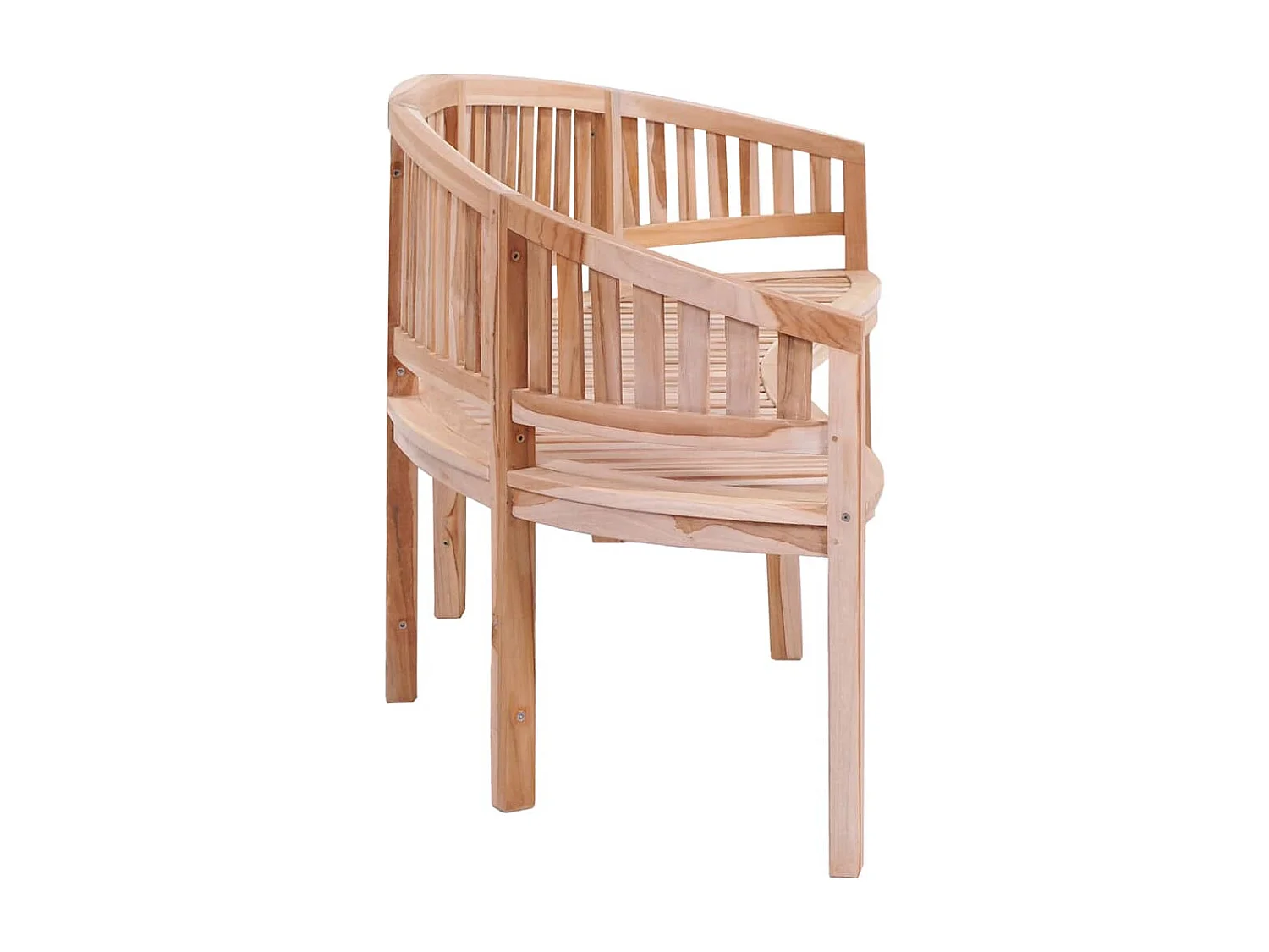 Banc de jardin en forme de banane 200 cm Bois de teck solide